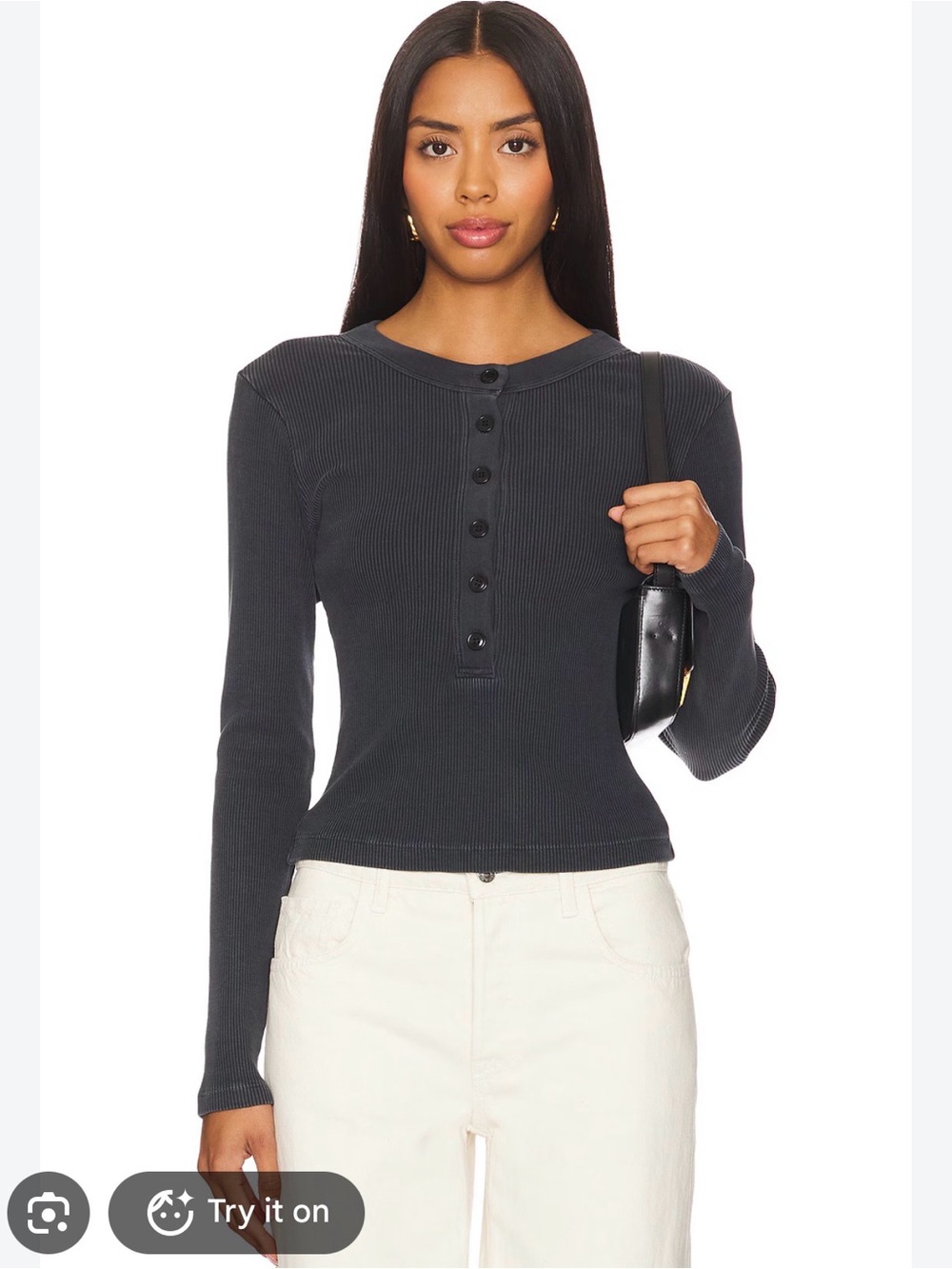 Varra Henley In Charcoal